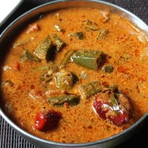 Vendakka (Okra Tamarind Curry) Puli Kulambu